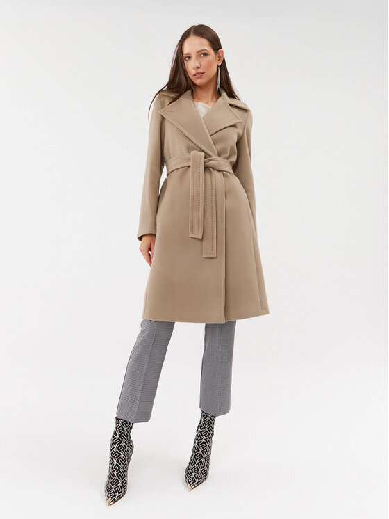 Marella Marella Volneni plašč Marna 2330161838200 Rjava Regular Fit