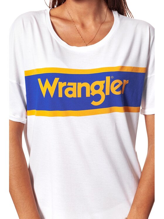 Wrangler Wrangler Vestito da giorno B&Y TEE DRESS Bianco Regular Fit