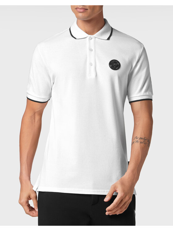 Plein Sport Plein Sport Polo 641 Biały Slim Fit