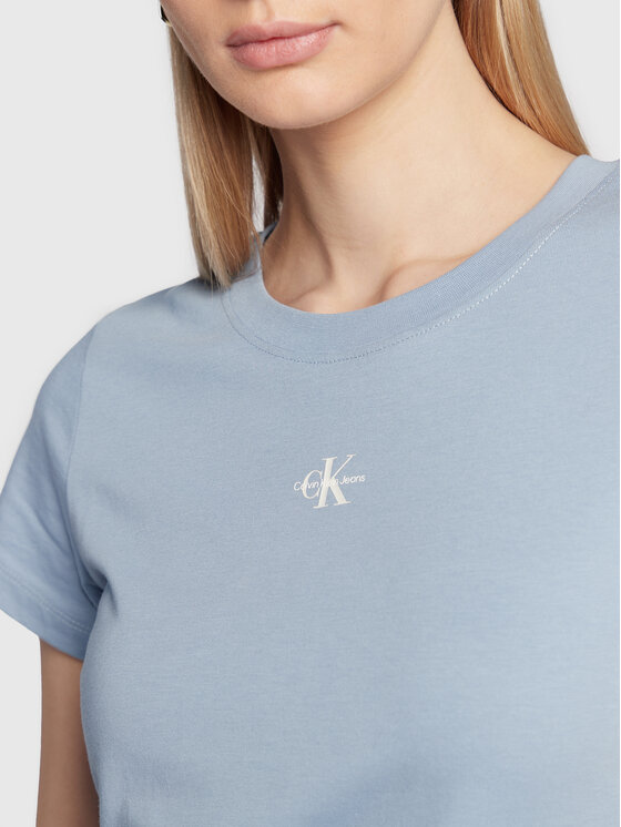 Calvin Klein Jeans Calvin Klein Jeans T-Shirt J20J220300 Světle modrá Slim Fit