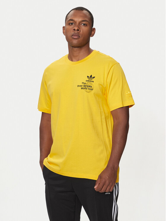 Tee shirt adidas jaune sales