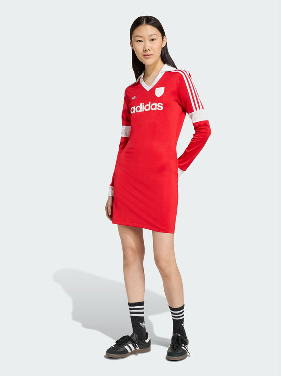 adidas adidas Sukienka codzienna 154383 Czerwony Slim Fit