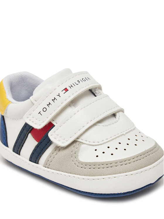 Tommy Hilfiger Tommy Hilfiger Laisvalaikio batai Flag Low Sneaker T0B9-33830-1755 Balta