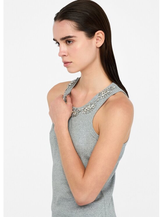 Liu Jo Liu Jo T-shirt MF5447J4822P9122 Grigio Slim Fit