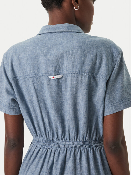 Tommy Jeans Tommy Jeans Marškinių tipo suknelė DW0DW18556 Mėlyna Relaxed Fit