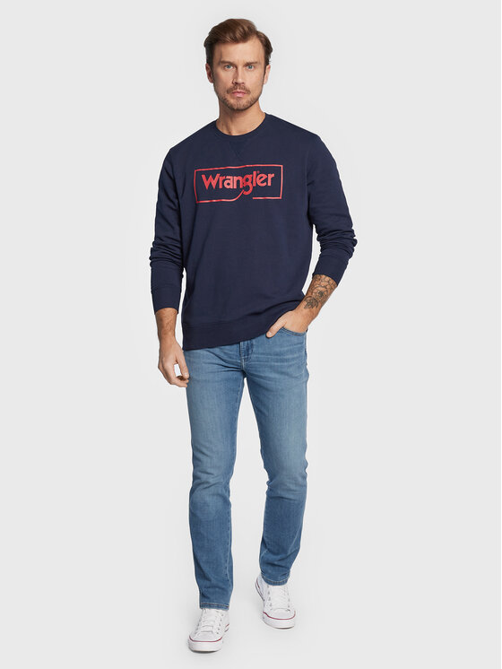 Wrangler Wrangler Felpa Frame Logo W662HA114 112320240 Blu scuro Regular Fit