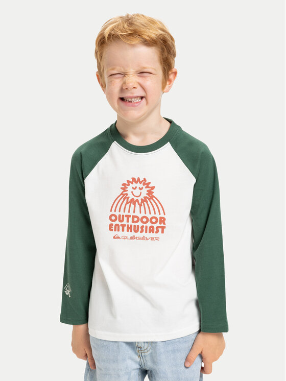 Quiksilver Quiksilver Bluza Ev Spot On Raglan EQKZT03574 Bela Regular Fit