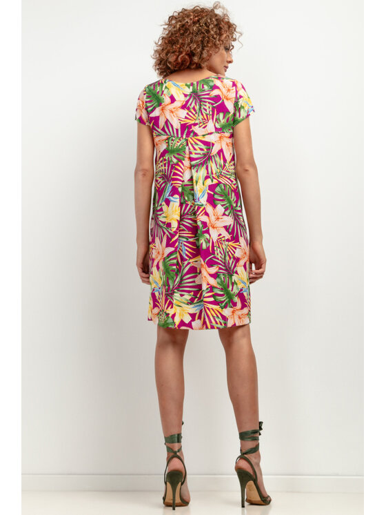 Tessita Tessita Sukienka letnia SUKIENKA_T409_5_M Fioletowy Relaxed Fit