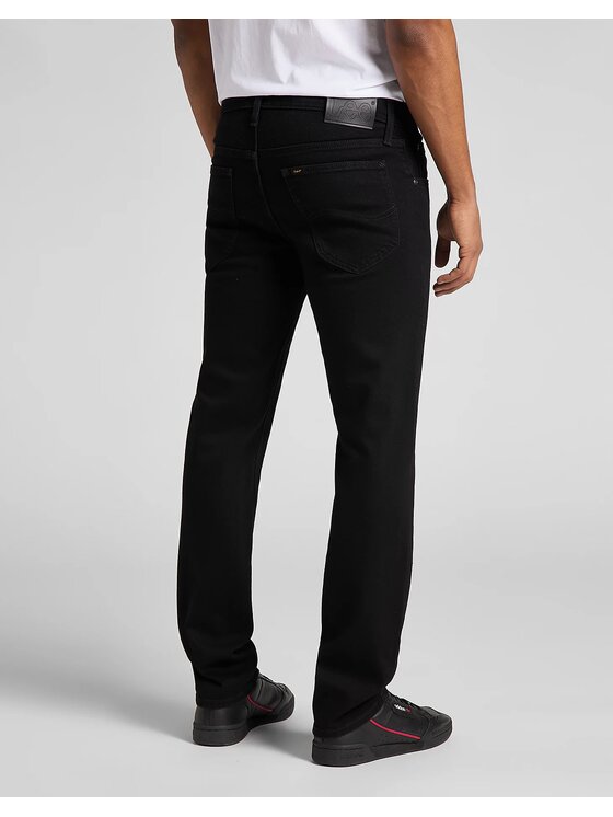 Lee Lee Pantaloni di tessuto DAREN ZIP FLY Nero Straight Leg