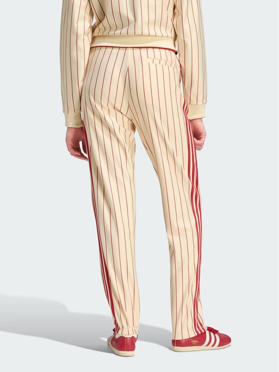 adidas adidas Παντελόνι φόρμας Pinstripe Firebird Track Ptan KT1851 Κρεμ Regular Fit