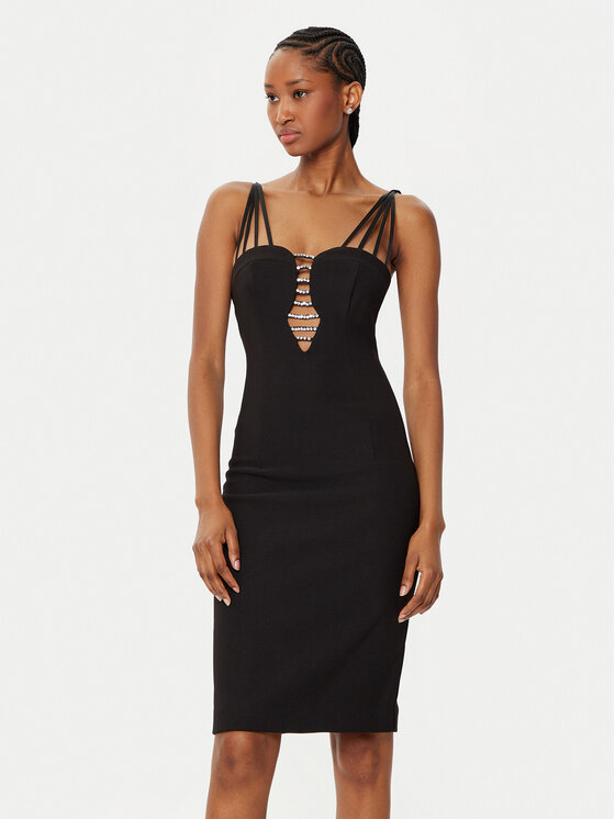 Marciano Guess Koktejlové šaty 5RGK72 6869Z Čierna Bodycon Fit