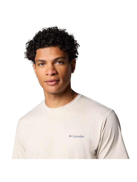 Columbia Columbia T-shirt Columbia Kwick Hike Back Graphic SS Tee Beige Regular Fit