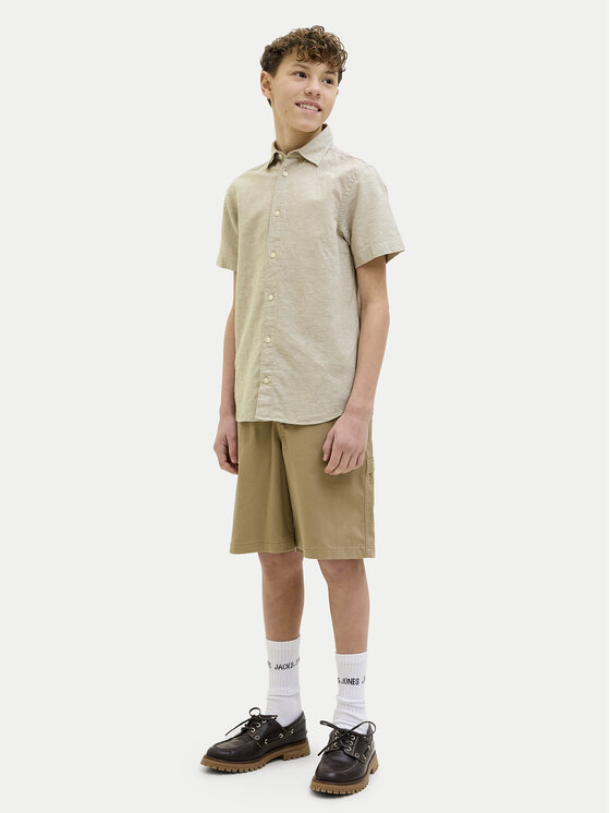 Jack & Jones Junior Jack & Jones Junior Koszula Breeze 12268986 Beżowy Regular Fit