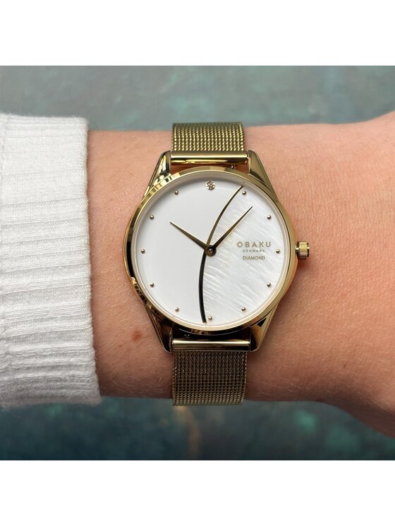 Obaku Obaku Zegarek V297LXGXMG-DWW Złoty
