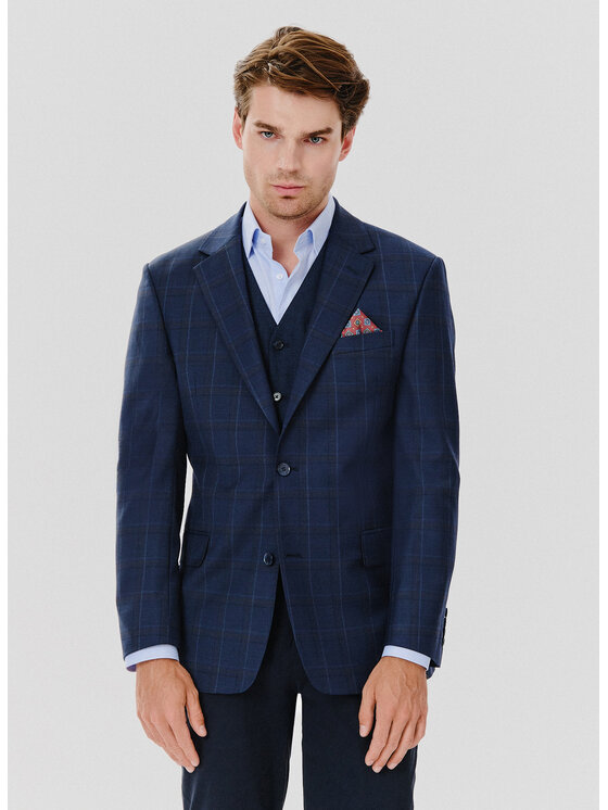 Pako Lorente Pako Lorente Marynarka P24SF-3G-012 Granatowy Slim Fit