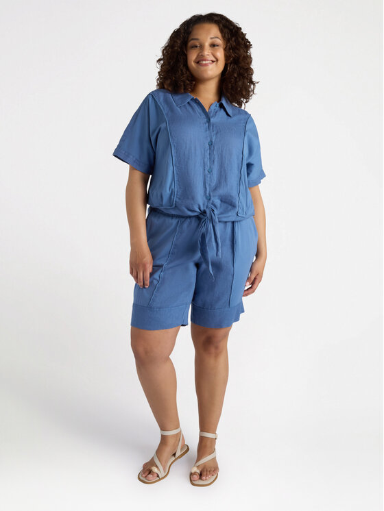 Fiorella Rubino Fiorella Rubino Szorty materiałowe P123T004818N024 Niebieski Regular Fit