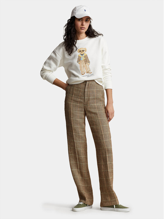 Polo Ralph Lauren Polo Ralph Lauren Majica dugih rukava Prv Bear Cn 211924298001 Bijela Relaxed Fit