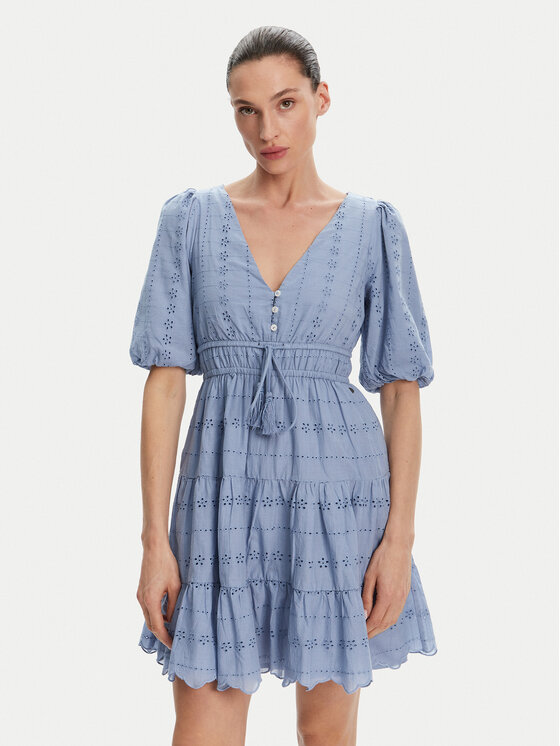 Pepe Jeans Pepe Jeans Letní šaty Day PL953694 Světle modrá Regular Fit