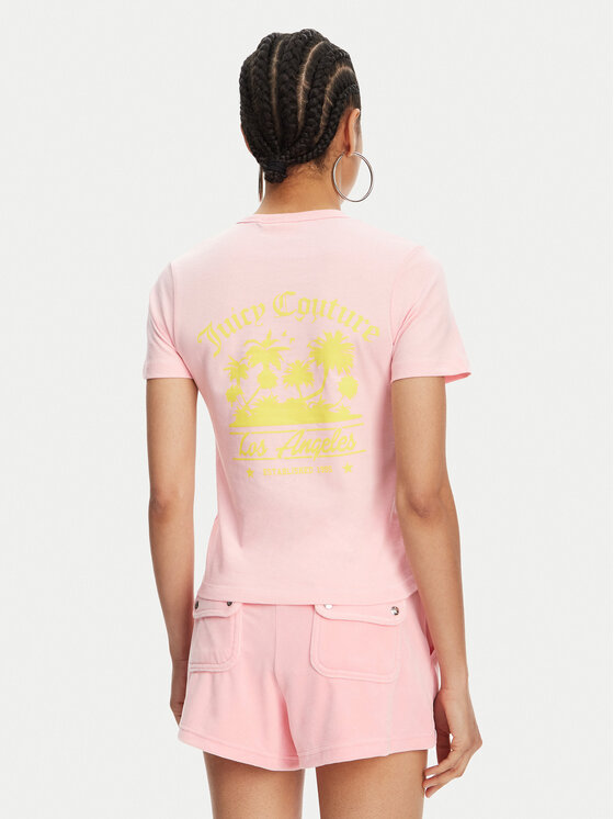 Juicy Couture Juicy Couture Tricou La Beach JCWCT125319 Roz Regular Fit