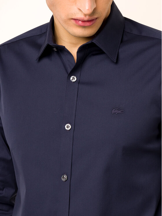Lacoste Lacoste Marškiniai CH5366 Tamsiai mėlyna Slim Fit
