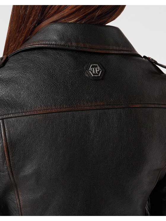 PHILIPP PLEIN PHILIPP PLEIN Giacca di pelle 15553 Nero