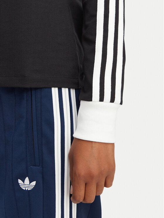 adidas adidas Bluzka 3 Stripes KD7964 Czarny Slim Fit