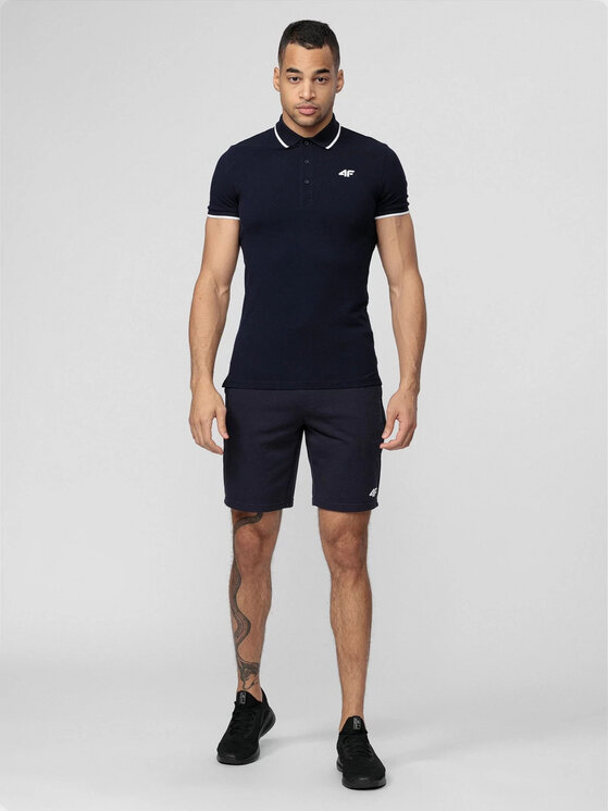 4F 4F Szorty 4FWSS25TSHOM0816-31S Niebieski Regular Fit