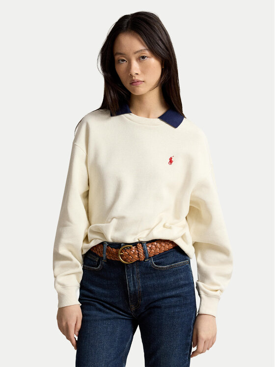 Polo Ralph Lauren Polo Ralph Lauren Bluza 211B17785002 Kremowy Relaxed Fit