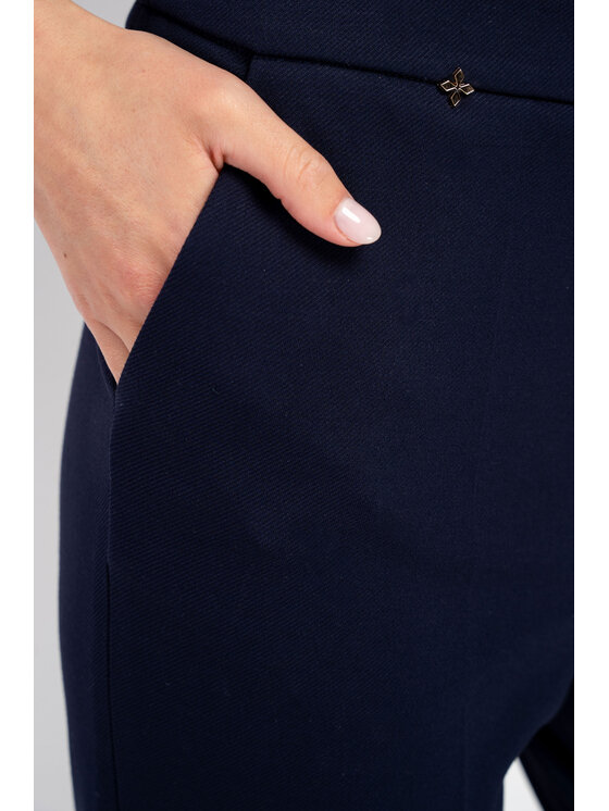 CLICK CLICK Bavlnené nohavice 30-337 Tmavomodrá Anatomic Fit