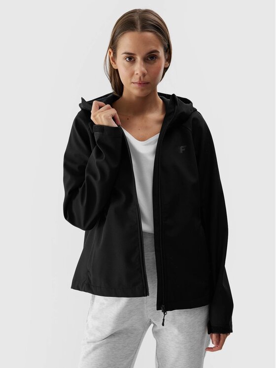 4F 4F Softshellová bunda 4FWSS24TSOFF216-20S Čierna Regular Fit