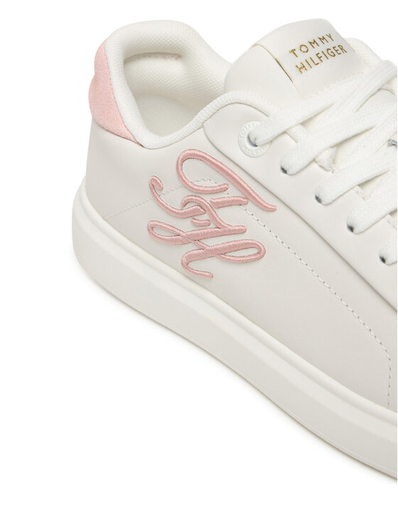 Tommy Hilfiger Tommy Hilfiger Sneakersy Th Icon Court Script FW0FW09363 Biały