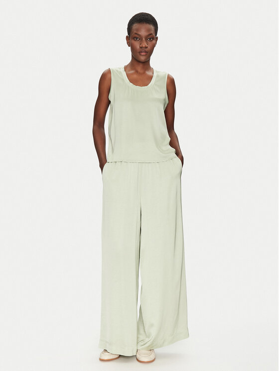 ViCOLO ViCOLO Spodnie materiałowe TD0008 Zielony Relaxed Fit
