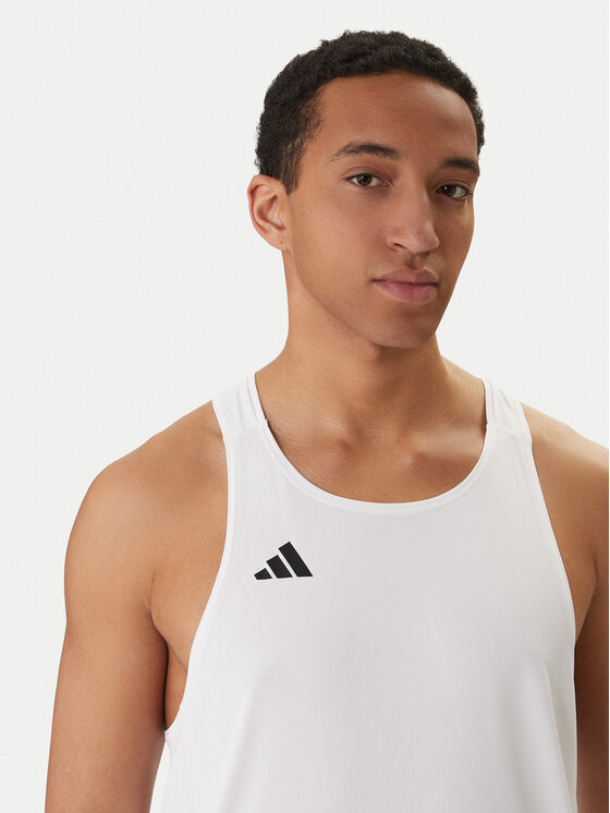 adidas adidas Tricou tehnic Adizero Essentials IX2853 Alb Slim Fit