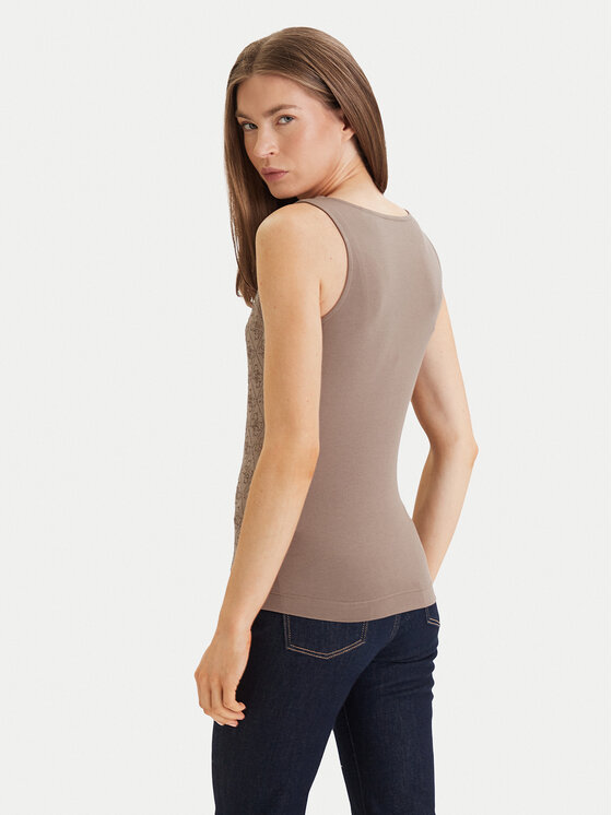 Guess Guess Marškinėliai W6GP10 K2932 Ruda Regular Fit