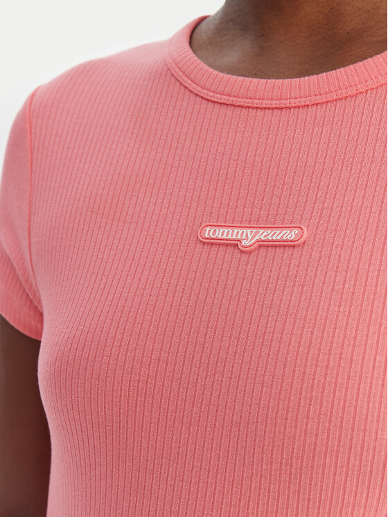 Tommy Jeans Tommy Jeans Vestito da giorno DW0DW22339 Rosa Slim Fit