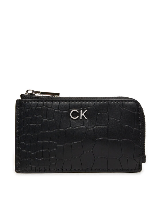 Etui pentru carduri Calvin Klein Ck Daily Zip Cardholder_Croco K60K612191 Negru