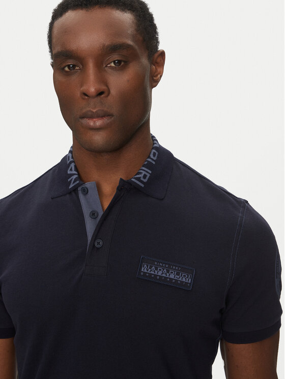 Napapijri Napapijri Polo marškinėliai E-Amundsen NP0A4IN9 Tamsiai mėlyna Regular Fit