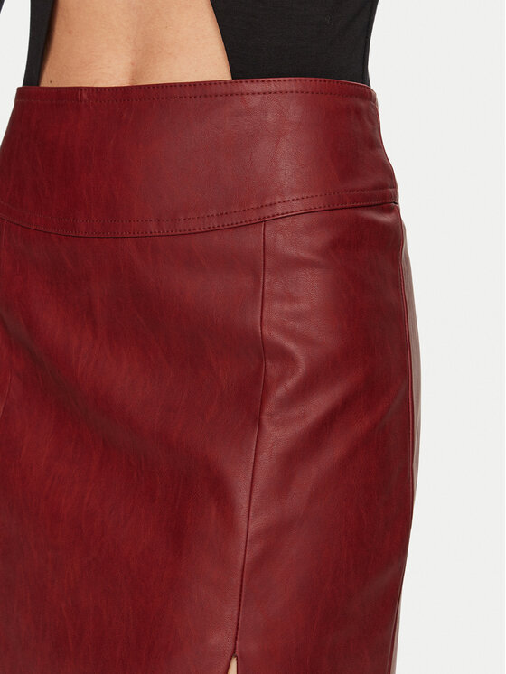 Bardot Bardot Suknja od imitacije kože Dante 58855SB2 Crvena Regular Fit