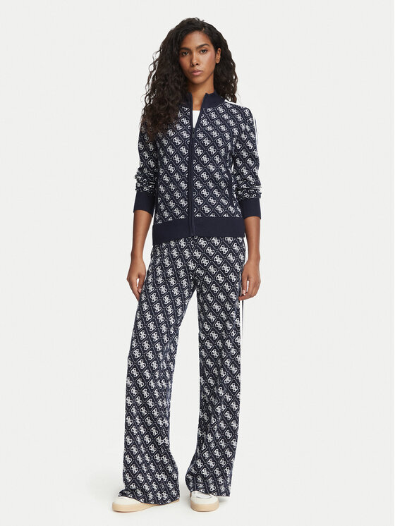 Guess Guess Spodnie dzianinowe V6BB01 Z1483 Granatowy Regular Fit