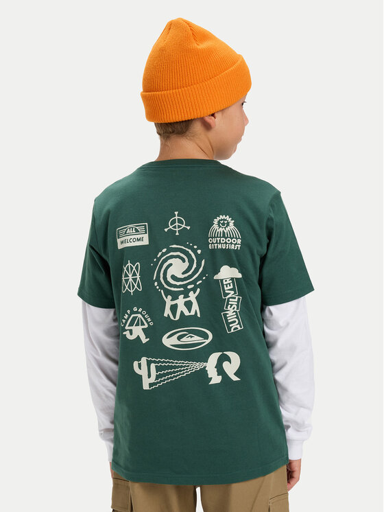 Quiksilver Quiksilver Póló Hw Welcome All EQBZT04913 Színes Regular Fit