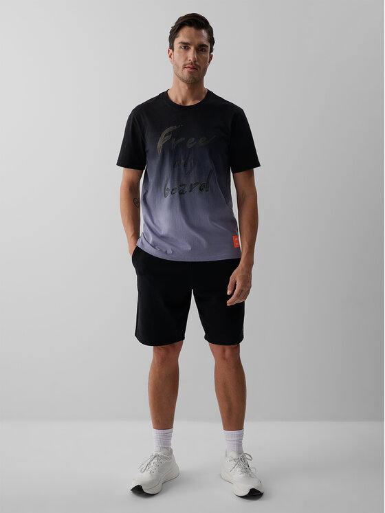 4F 4F T-Shirt FOB SUMMER Czarny Regular Fit