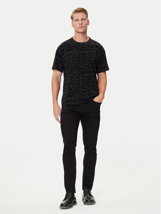 Versace Jeans Couture Versace Jeans Couture Majica 79GAH6R0 JS511 Črna Regular Fit
