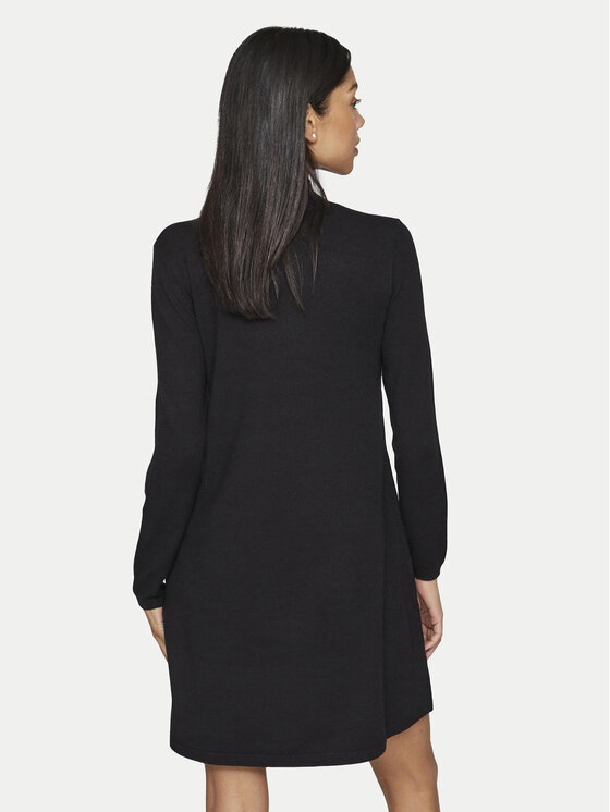 Vila Vila Trikotažinė suknelė Comfy 14087511 Juoda Regular Fit