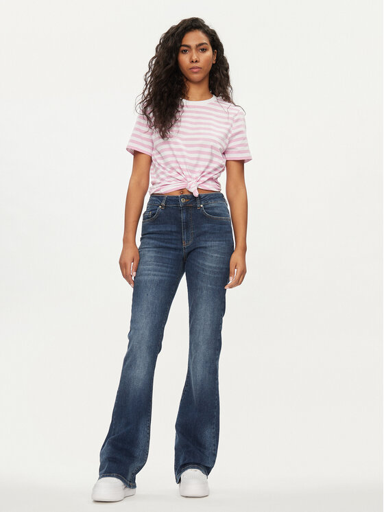 Pieces Pieces Тишърт Ria 17146339 Розов Regular Fit