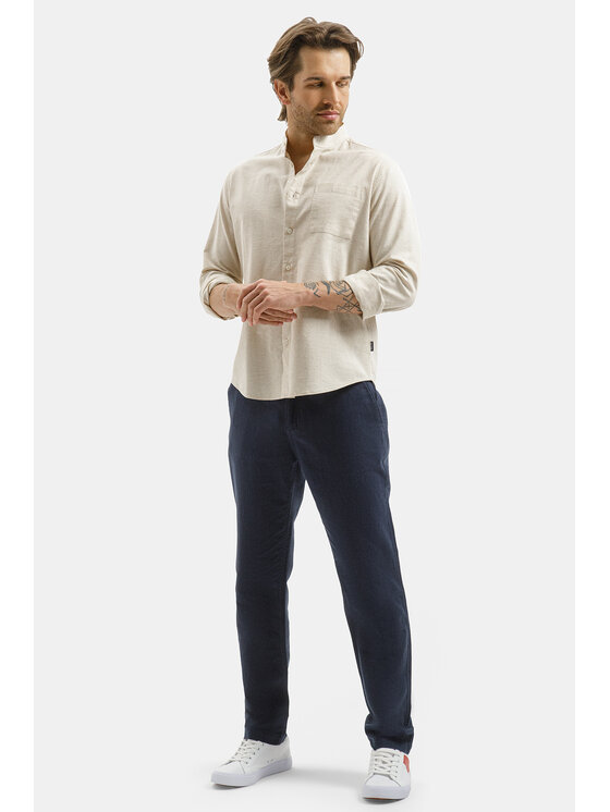 Cross Jeans Cross Jeans Koszula 35627-053 Szary Regular Fit