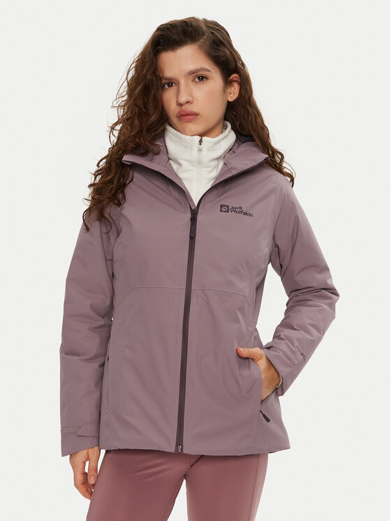 Jack Wolfskin Jack Wolfskin Dežna jakna Wisper Ins A61893 Vijolična Regular Fit