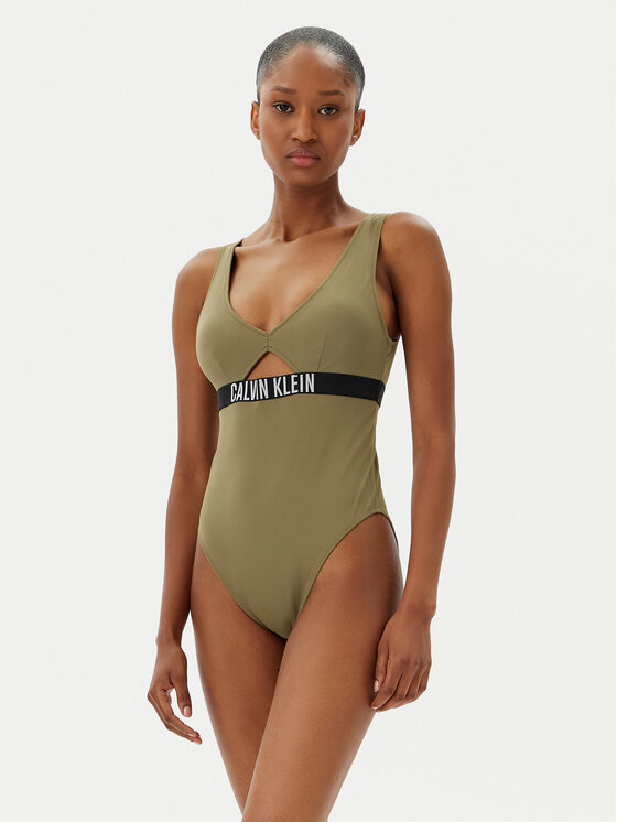 Calvin Klein Swimwear Calvin Klein Swimwear Női fürdőruha KW0KW02746 Zöld