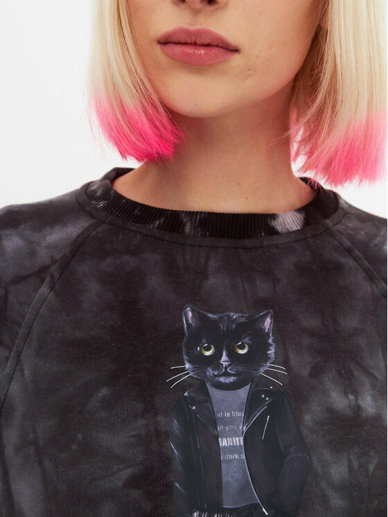 Manii'ta Lacitta Manii'ta Lacitta Komplet dresowy Printed Sweatshirt Szary Regular Fit