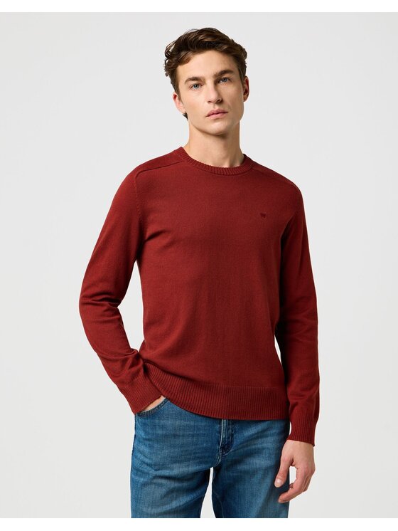 Wrangler Wrangler Maglione KNIT SWEATER Rosso Regular Fit