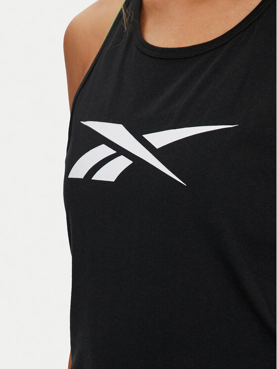 Reebok Reebok Tehniline särk Te Graphic Tank-Vector HT6180 Must Regular Fit